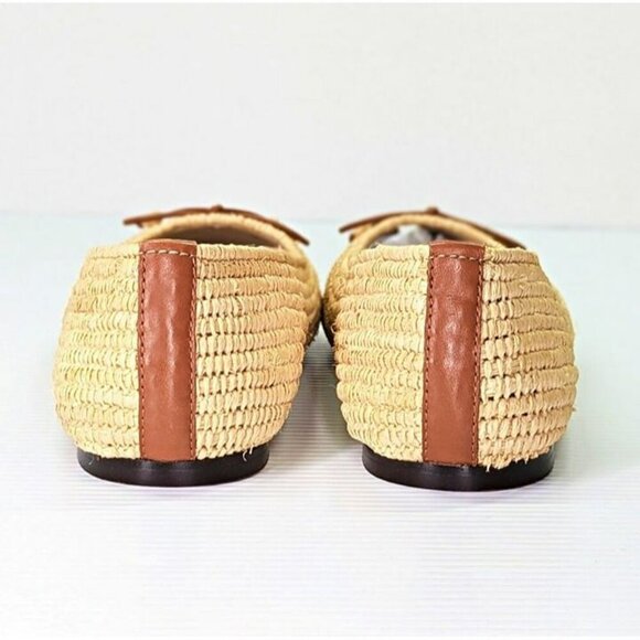 Joie Women's Aimee Woven Raffia Ballerina Flats Natural Size 9 (MSRP $228) - Picture 6 of 11